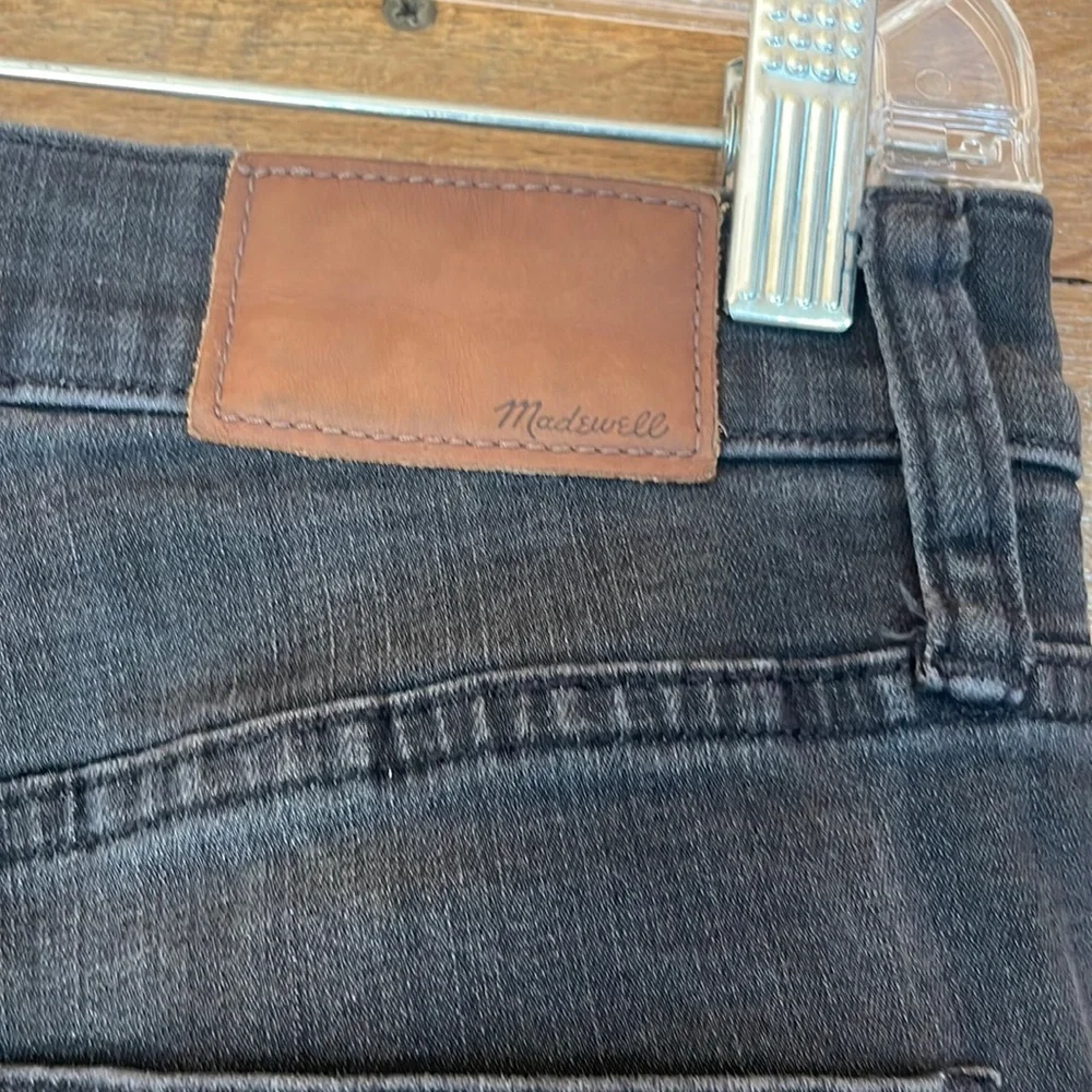 Madewell Size 26 Black/Charcoal Grey 10” High-Rise Skinny Jeans